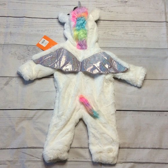 Baby Girls Plush Unicorn Halloween Jumpsuit Costume Size 0/6 months NWT - Picture 8 of 10